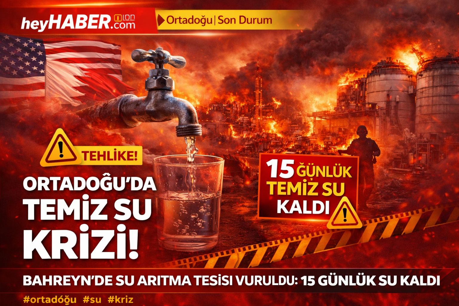 Bahreyn'de Su Tesisi Vuruldu mu? Orta Doğu’da ‘Su Kozu’ görseli