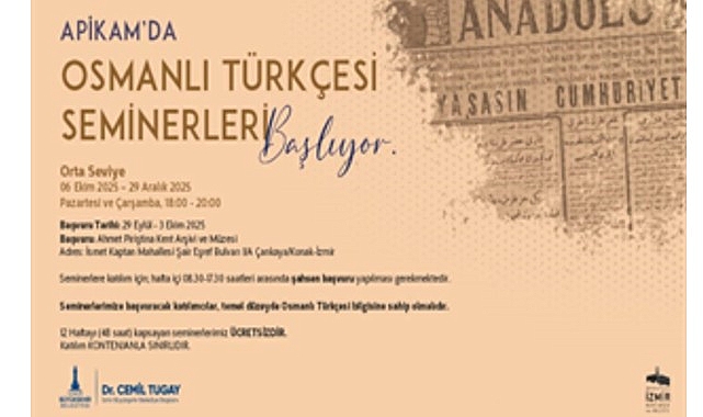 APİKAM'da “Orta Seviye Osmanlı Türkçesi Seminerleri” başlıyor görseli