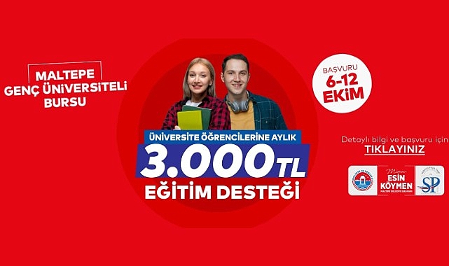Maltepe Belediyesi'nden üniversite öğrencilerine 30 bin lira destek görseli
