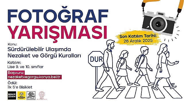 Konya Büyükşehir’den Öğrenciler İçin “Sürdürülebilir Ulaşımda Nezaket ve Görgü Kuralları” Yarışmaları görseli