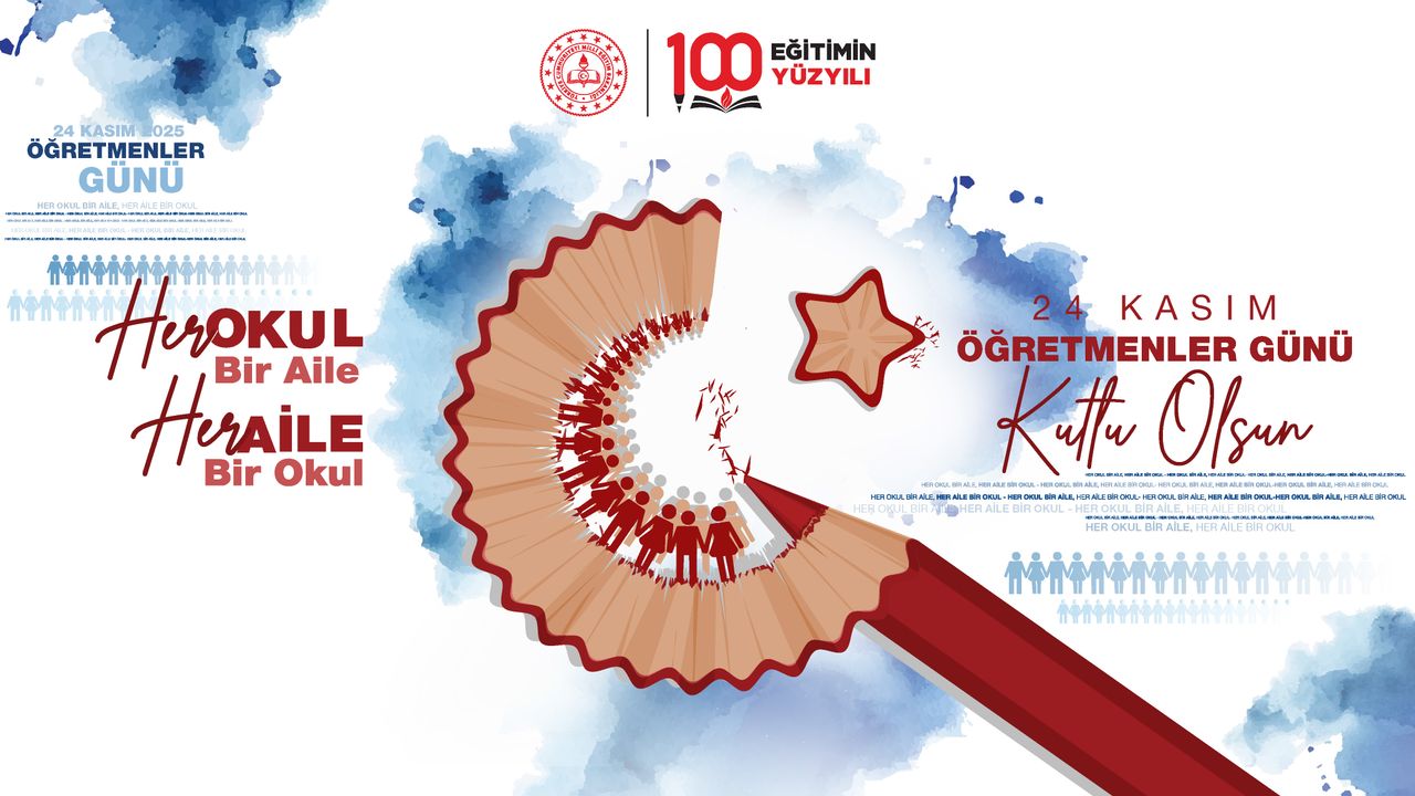 Öğretmen, Öğrenci ve veliler 24 Kasım'ı birlikte kutlayacak görseli