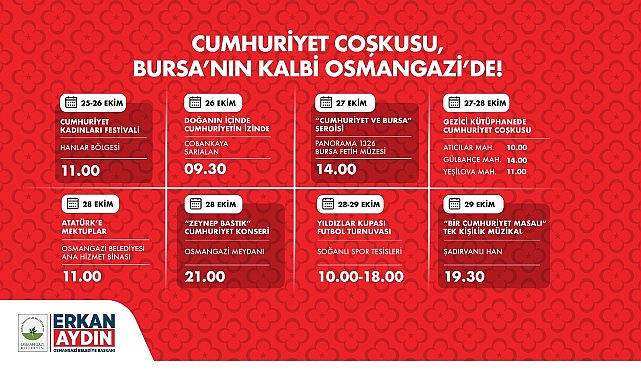 Bursa’nın Kalbinde Cumhuriyet Coşkusu Atacak görseli