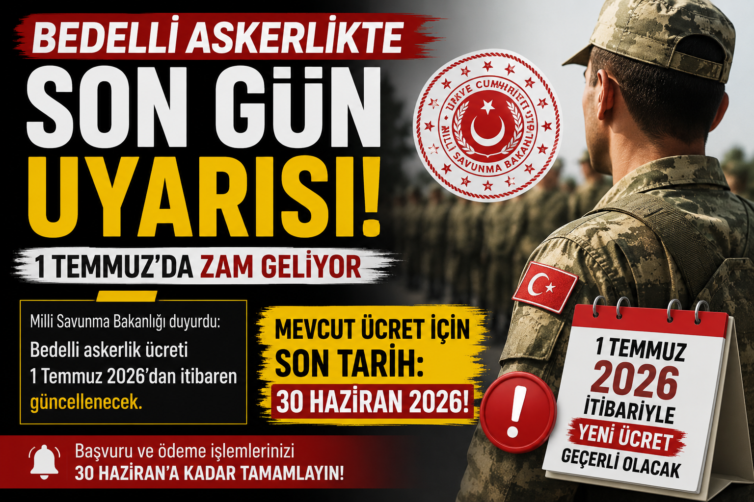 Bedelli Askerlik Yapacaklar Dikkat! Ücretler Değişiyor görseli