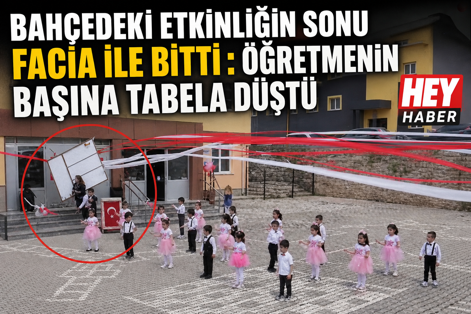 BAHÇEDEKİ ETKİNLİĞİN SONU FACİA İLE BİTTİ : ÖĞRETMENİN BAŞINA TABELA DÜŞTÜ görseli