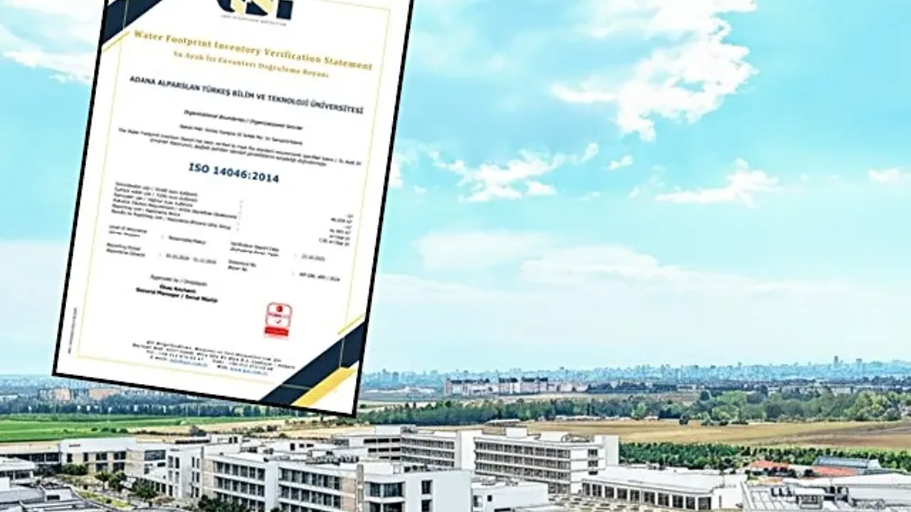 ATÜ su ayak izi belgesi aldı görseli