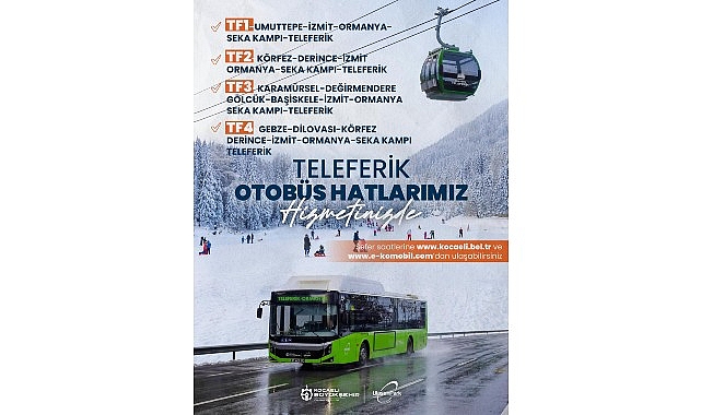Kartepe Teleferik’e kesintisiz ulaşım görseli