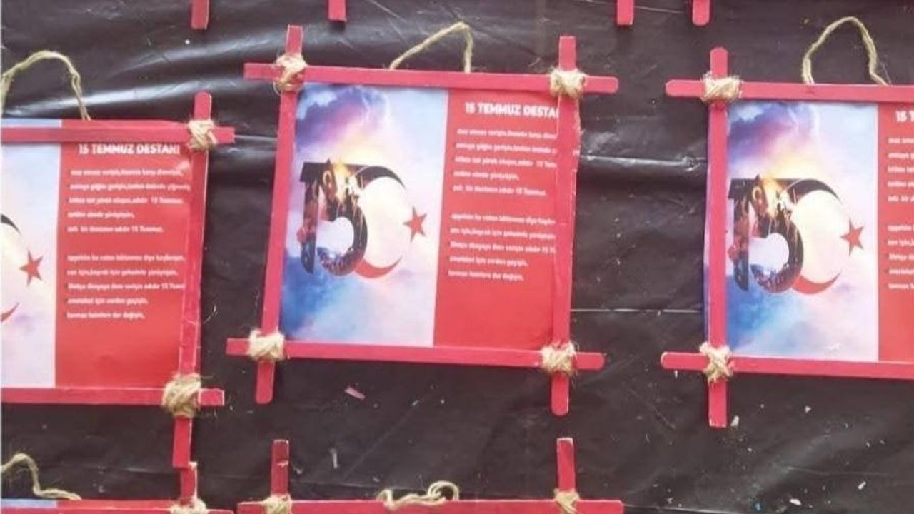 Kars'ta özel gereksinimli bireylerden 15 Temmuz’a anlamlı tablo görseli