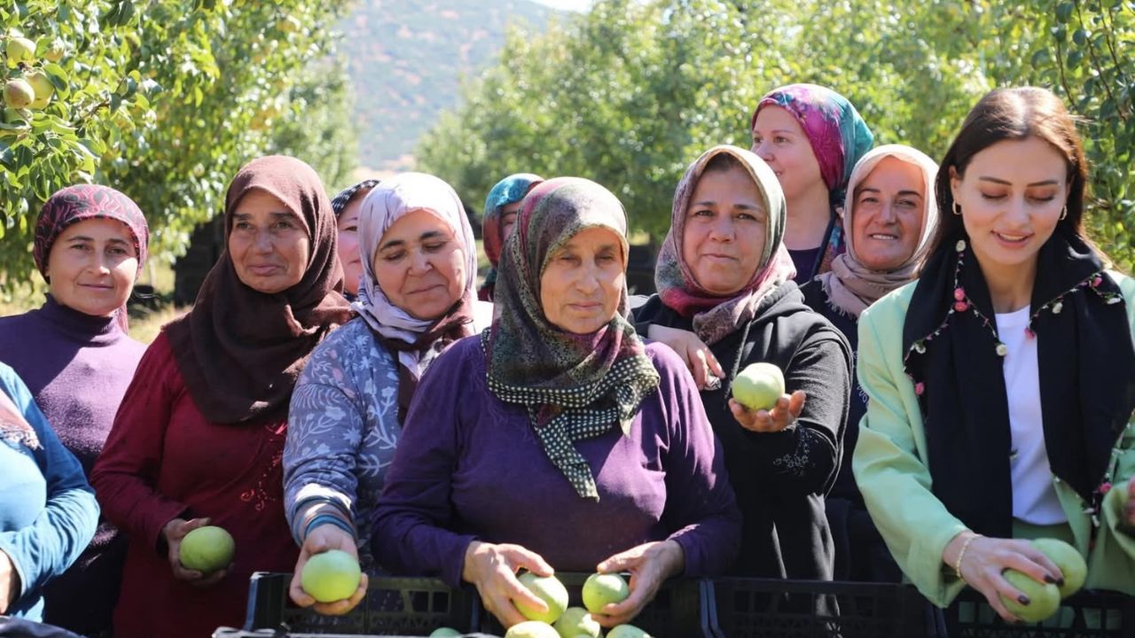 Başkan Caran, kadın çiftçiler günü’nde emekçi kadınlarla hasada katıldı görseli