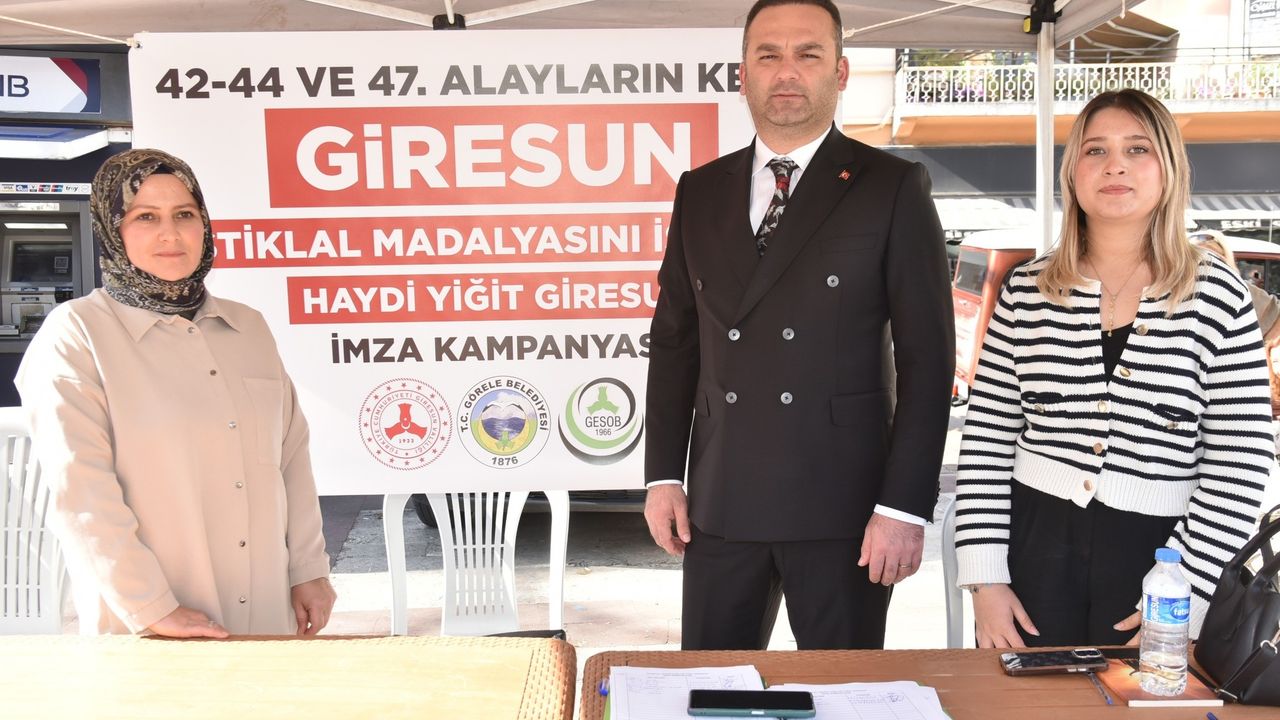Görele Belediyesi'nden istiklal madalyası imza kampanyasına destek görseli