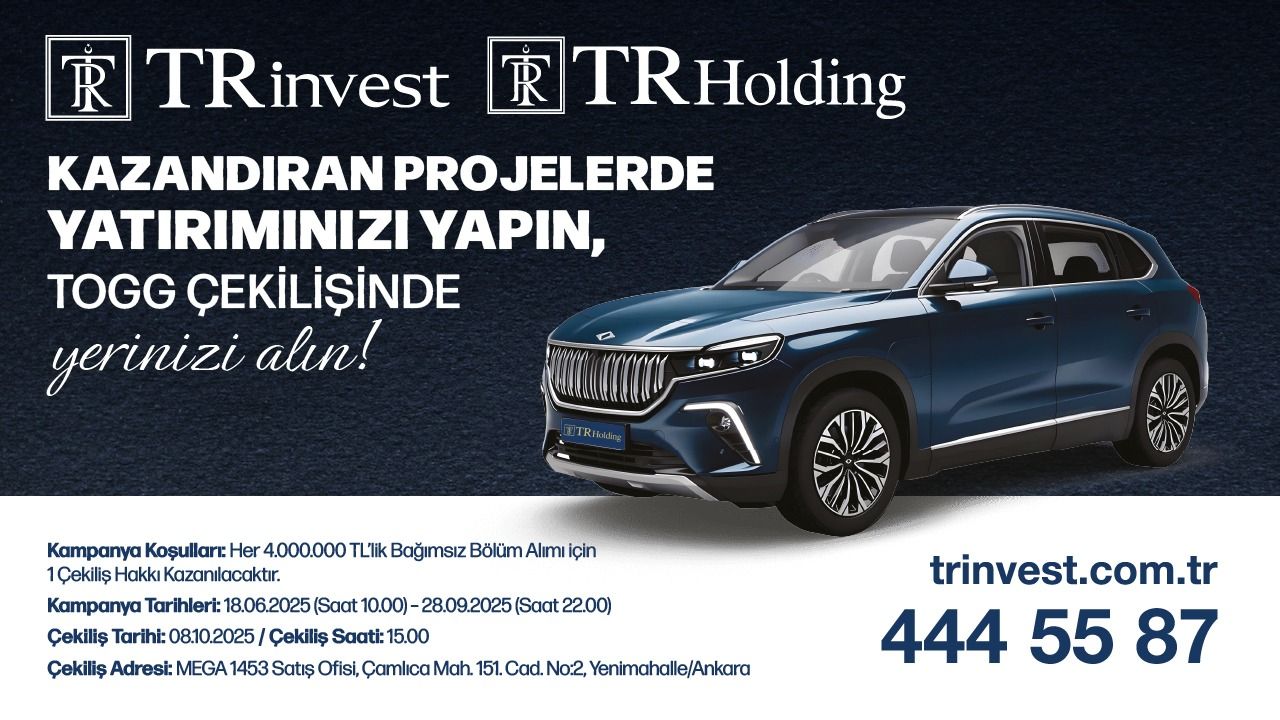 TRinvest projelerinden konut alın, TOGG kazanma şansı yakalayın! görseli