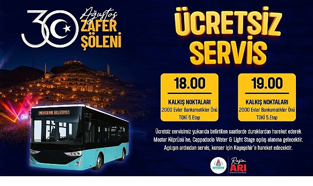 Nevşehir Belediyesi Tarafından Servis Hizmeti Verilecek görseli