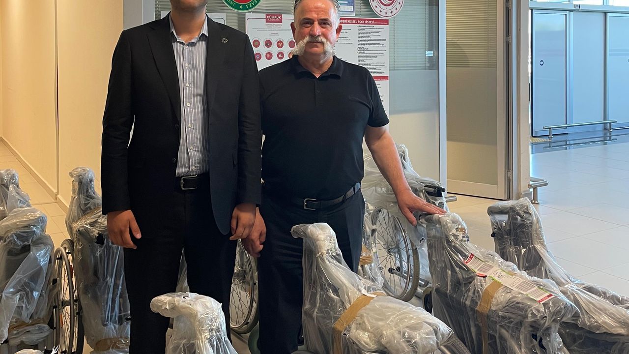 Almanya’daki gurbetçilerden Çay’a 15 adet engelli aracı görseli