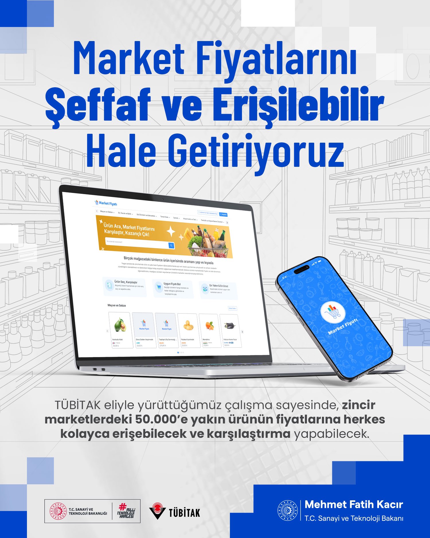 Market Fiyatlarını Şeffaf Hale Getiren Yeni Sistem Kullanıma Açıldı görseli