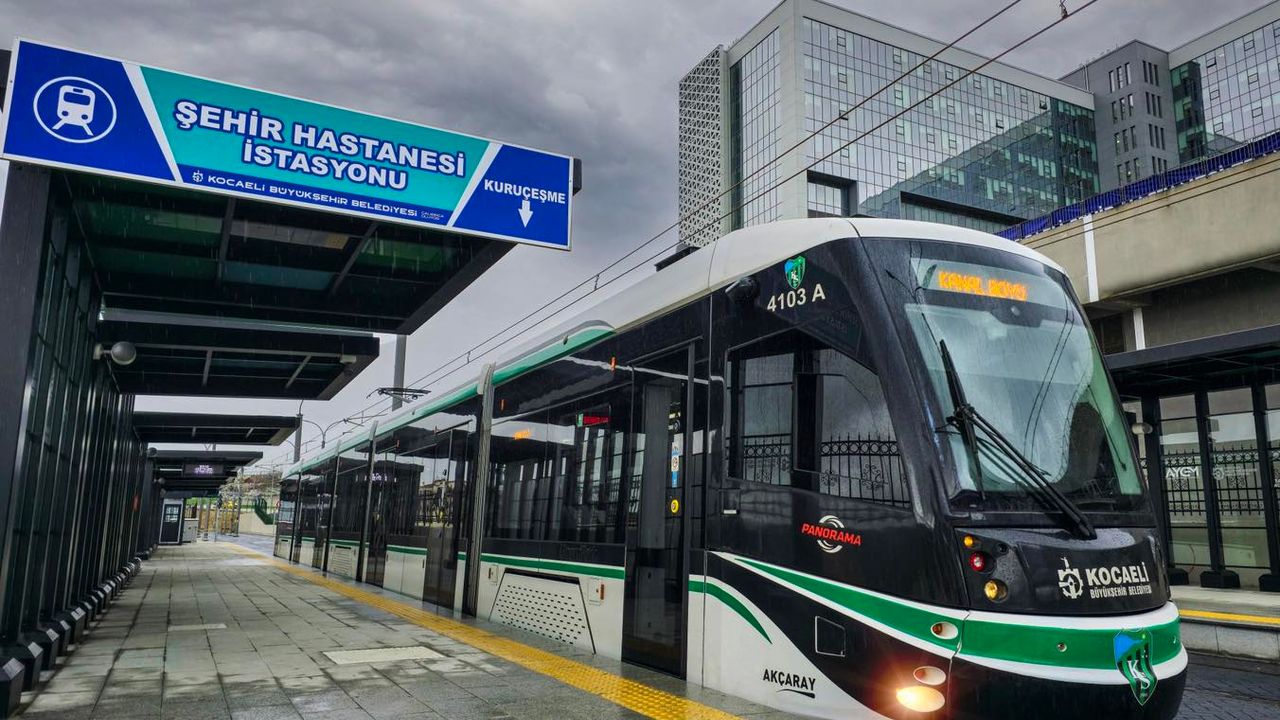 Kocaeli Şehir Hastanesi tramvay hattı rekor kırdı görseli