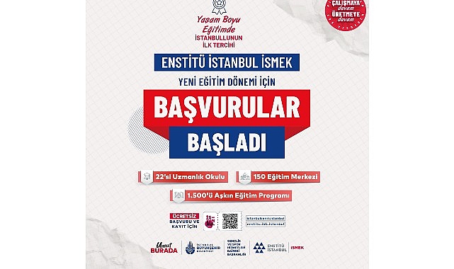 Enstitü İstanbul İSMEK’e 48 Saatte 185 Bin Başvuru görseli