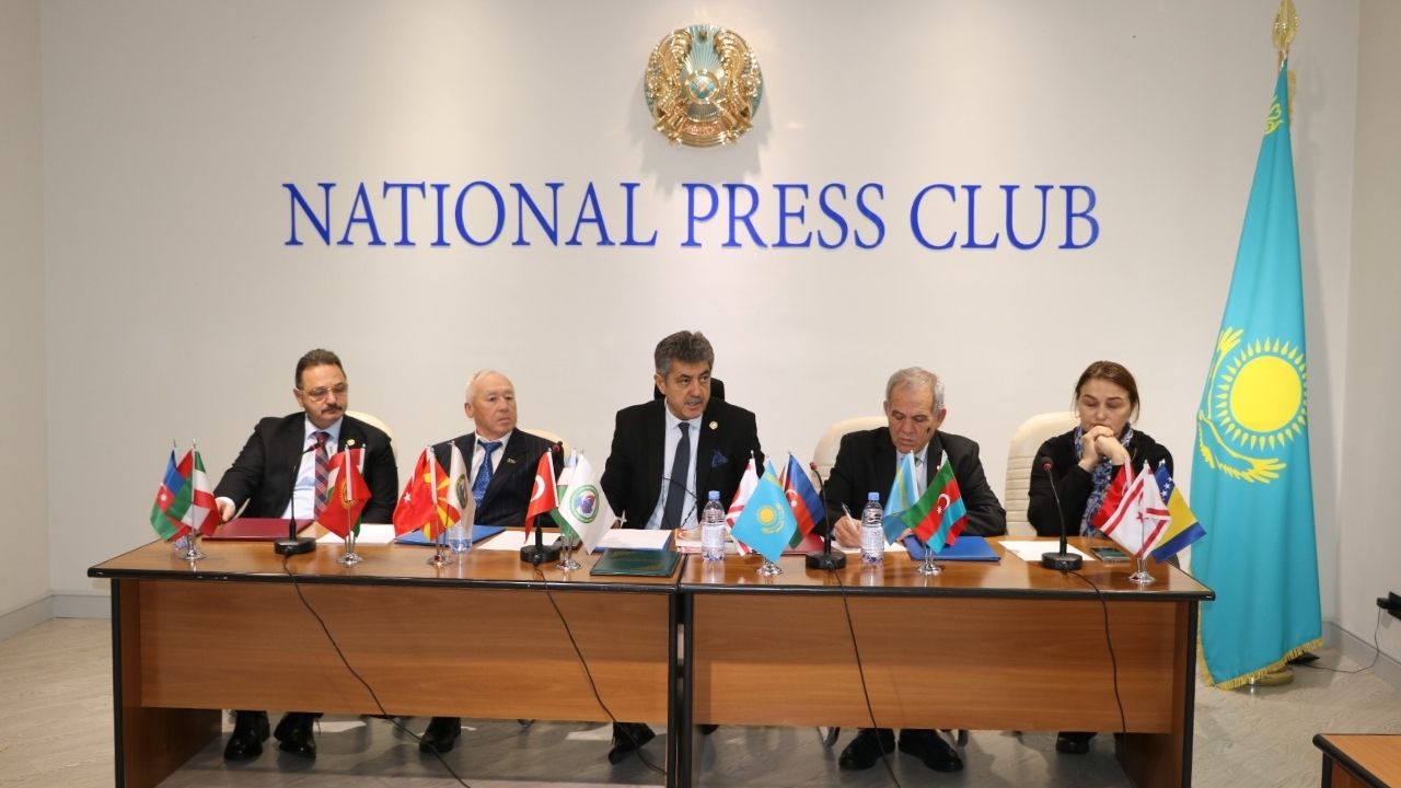 Kazakistan’da Türk dünyası gazetecilerinden tarihi buluşma görseli