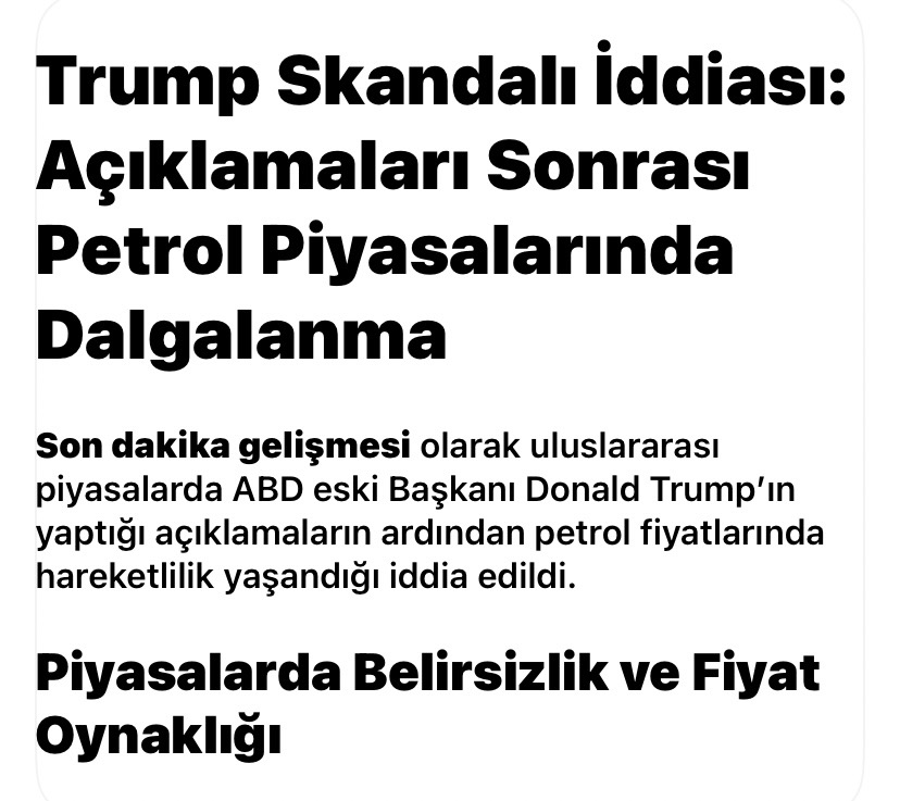 Trump Skandal Şok Haber: Petrol Dolandırıcılığı İle Milyonluk Vurgun! görseli