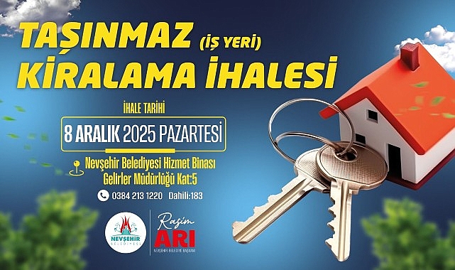 Nevşehir Belediyesi, Taşınmazlar İçin Kiralama İhalesi Yapacak görseli