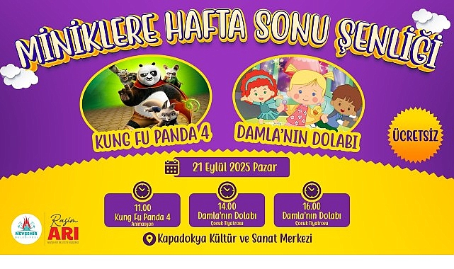 Nevşehir Belediyesi’nden Miniklere Hafta Sonu Şenliği görseli