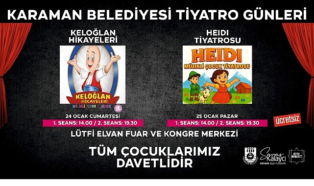 Karaman Belediyesi’nden Çocuklara Tiyatro Şöleni görseli