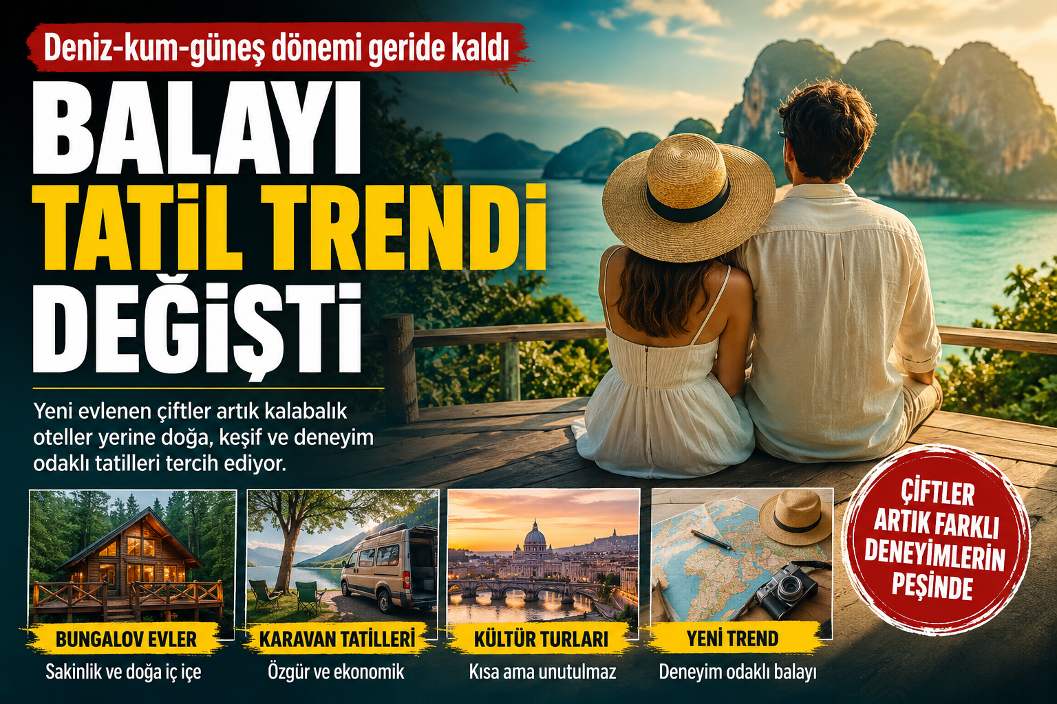 Balayı Tatilinde Yeni Dönem: Çiftlerin Tercihi Değişti görseli
