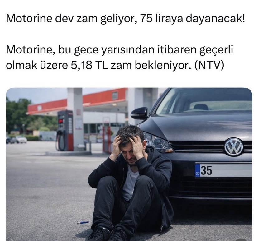 BU GECE ZAM!” / “Motorin Fiyatları Uçuyor! görseli