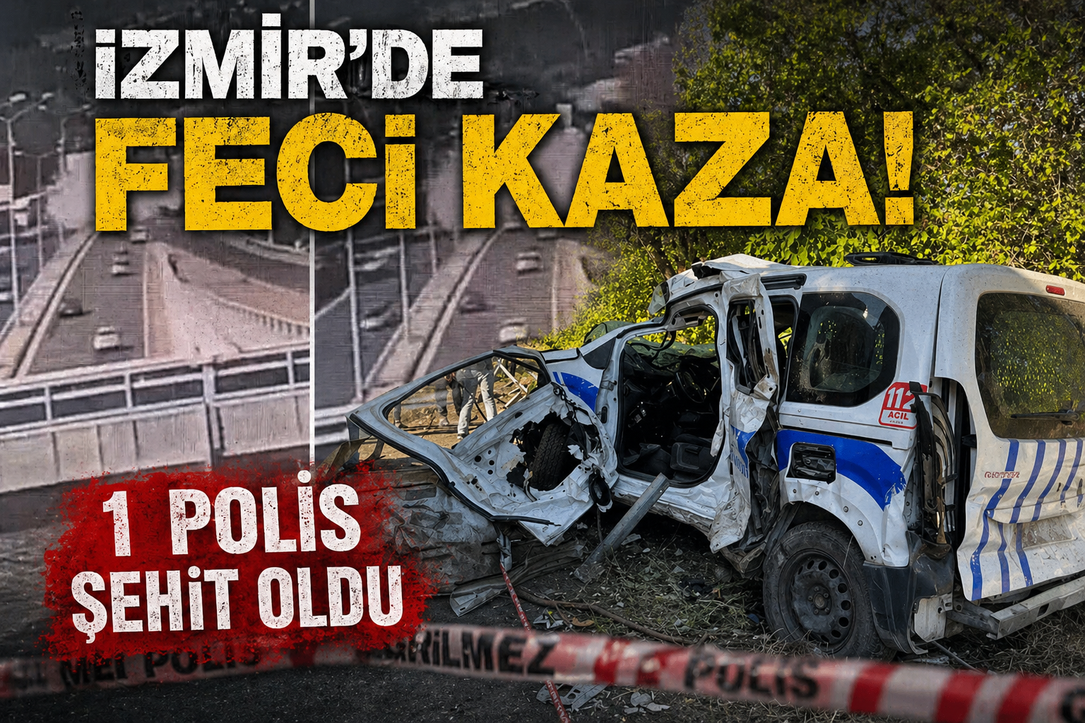 İZMİR'DE 10 ARACIN KARIŞTIĞI FECİ KAZA: 1'İ POLİS 3 KİŞİ HAYATINI KAYBETTİ 4 KİŞİ YARALI! görseli