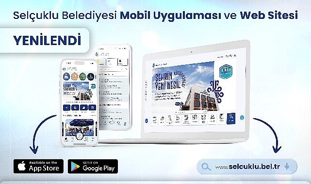Selçuklu Belediyesi yenilenen web sitesi ve mobil uygulamasıyla vatandaşlara birçok yeniliği sunuyor görseli