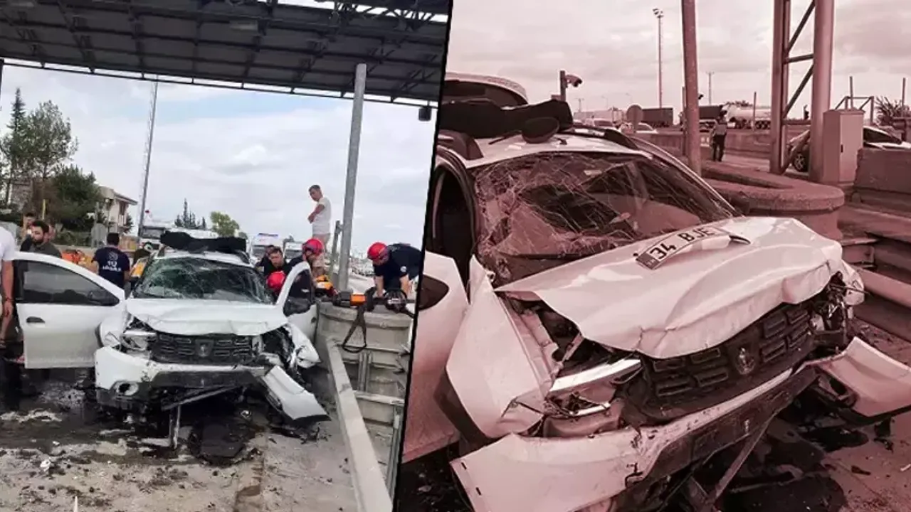 Otoyol gişesinde feci kaza: 1 ölü, 4 yaralı görseli