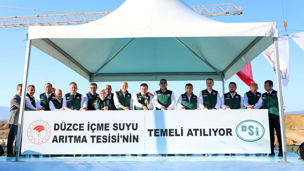 Tarım Bakanı Yumaklı, Düzce İçme Suyu Arıtma Tesisi'nin temelini attı görseli