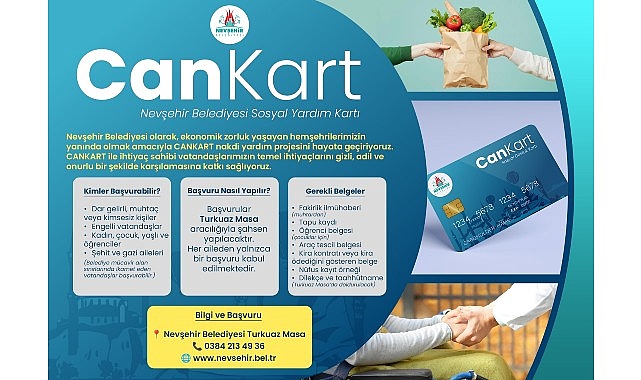 Nevşehir Belediyesi Sosyal Yardım Kartı “CANKART” Hayata Geçiyor görseli