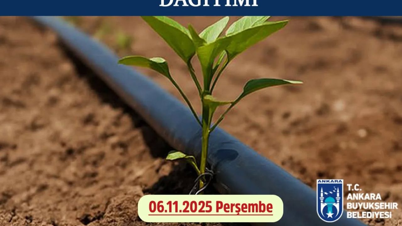 Çiftçilere Damla sulama borusu dağıtımı yapılacak görseli