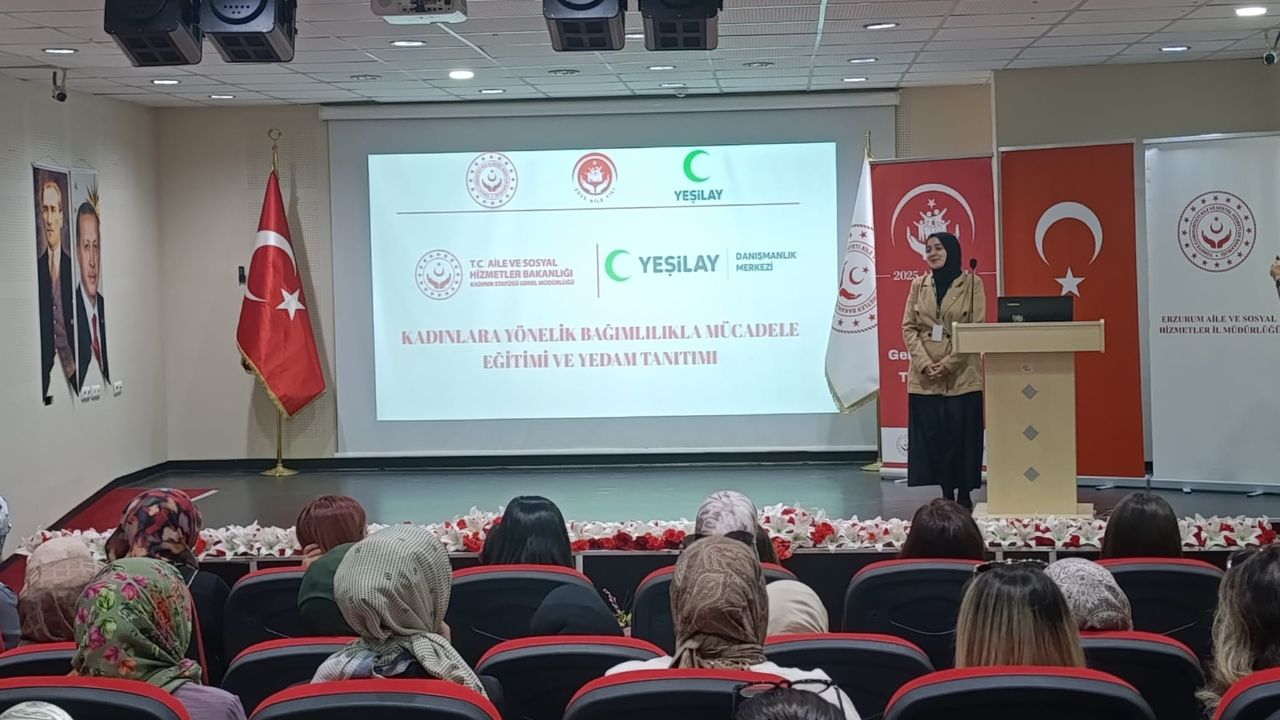 Erzurum’da Kadına Yönelik Bağımlılıkla Mücadele eğitimi düzenlendi görseli