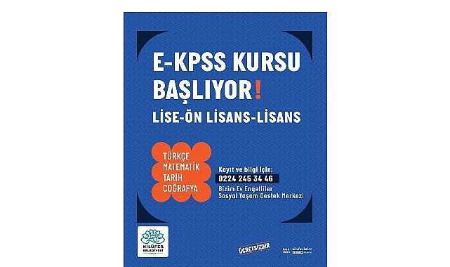 Nilüfer Belediyesi’nden engelli bireylere ücretsiz E-KPSS kursu görseli