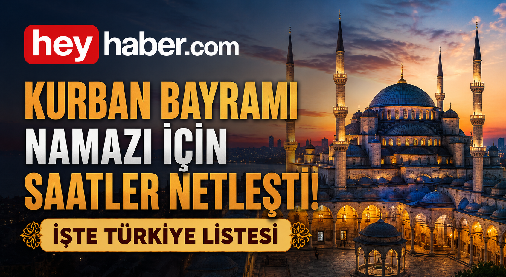 Kurban Bayramı Namazı İçin Saatler Netleşti! İşte Türkiye Listesi görseli