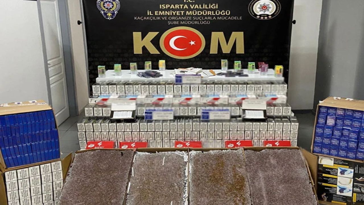 Isparta'da kaçakçılık oprasyonu görseli