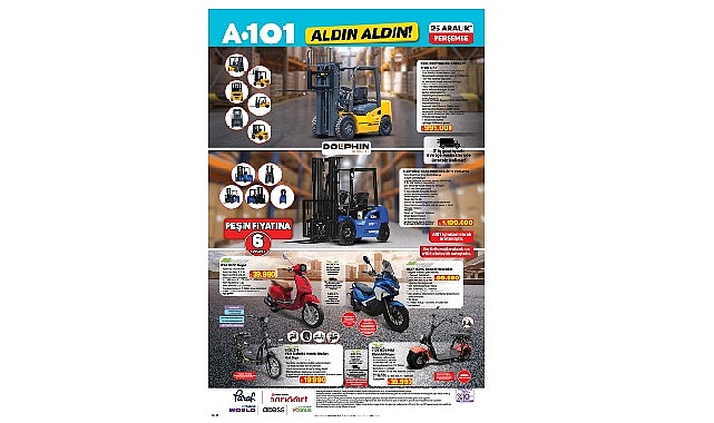 25 Aralık’ta A101’de Endüstriyel Forklift Seçenekleri Dikkat Çekiyor görseli