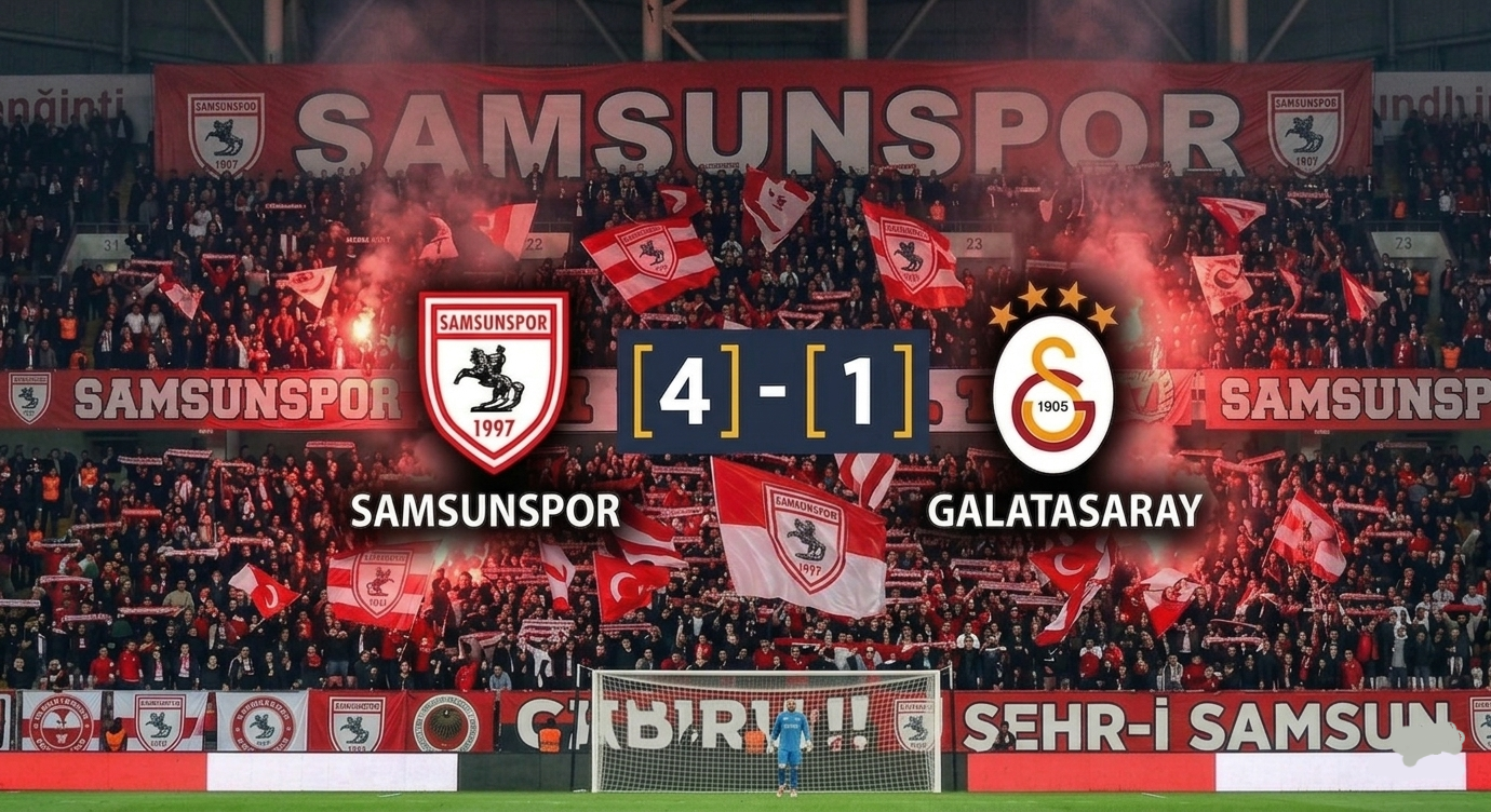 Galatasaray Deplasmanda Dağıldı! Samsunspor 4-1 Galatasaray görseli