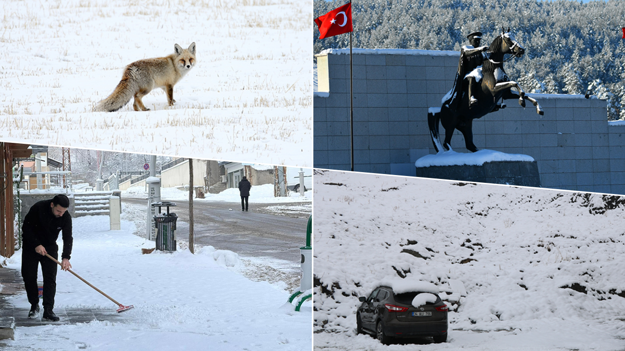 Yurdun bazı kesimlerinde kar etkili oldu görseli