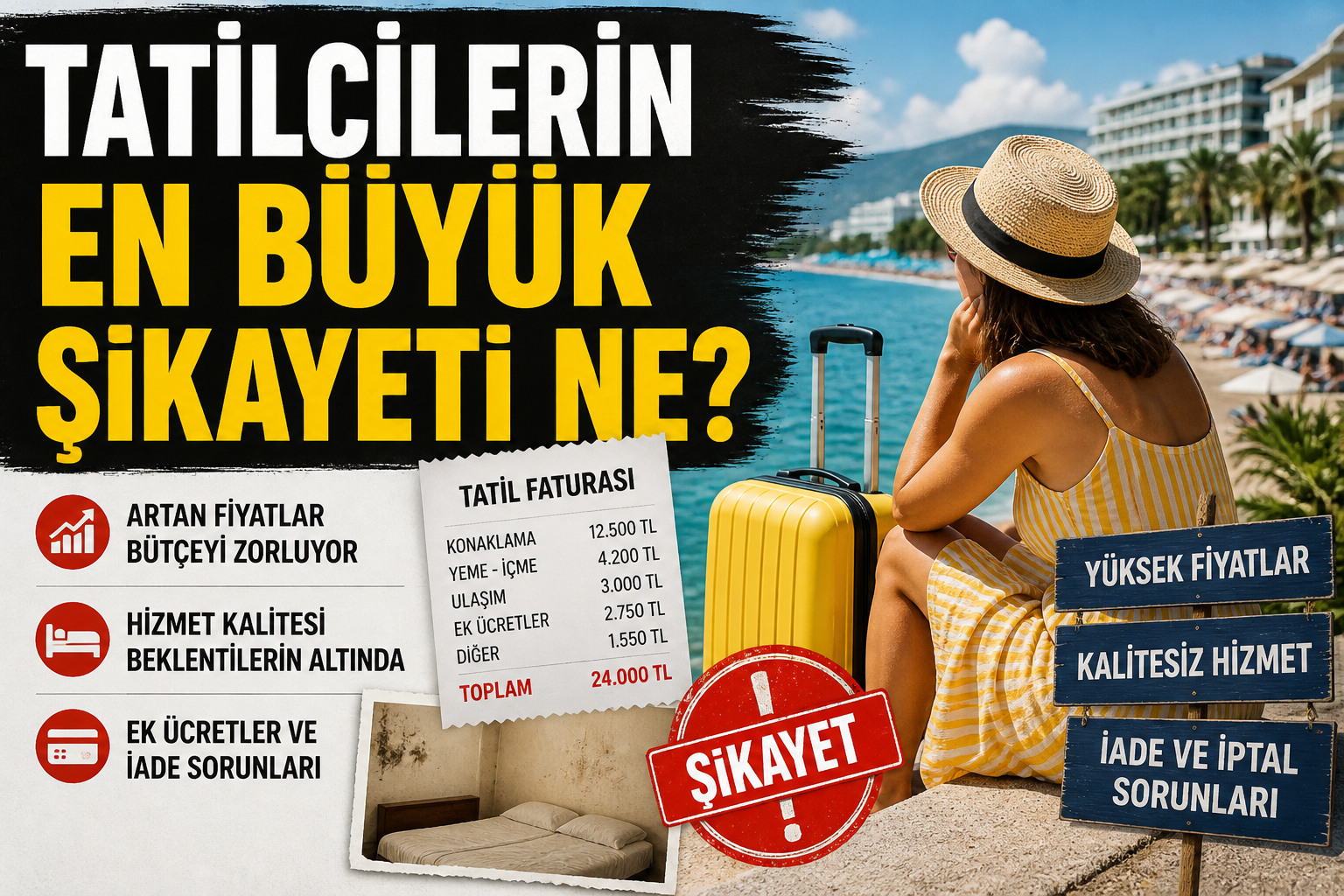 Tatilcilerin En Büyük Şikayeti: Artan Fiyatlar ve Hizmet Kalitesi Uyuşmazlığı görseli