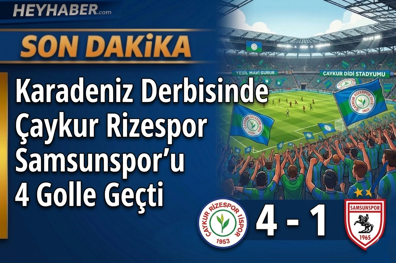 Karadeniz Derbisinde Çaykur Rizespor Samsunspor'u 4 Golle Geçti görseli