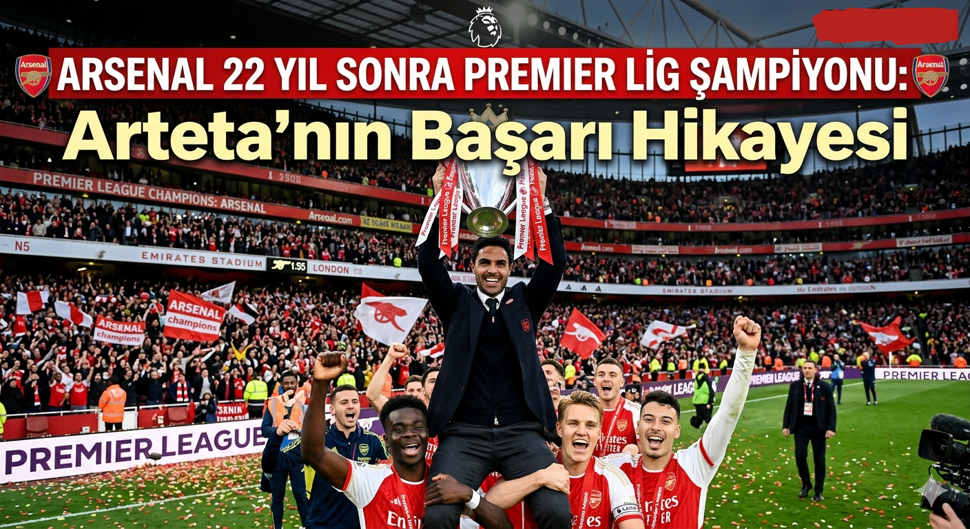 Arsenal 22 Yıl Sonra Premier Lig Şampiyonu: Arteta'nın Başarı Hikayesi görseli