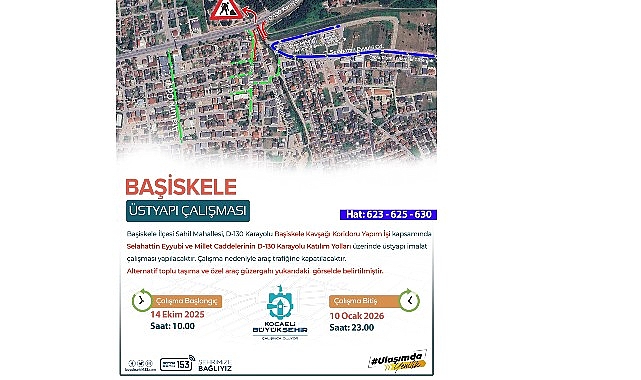 D-130'da trafik düzenlemesi görseli