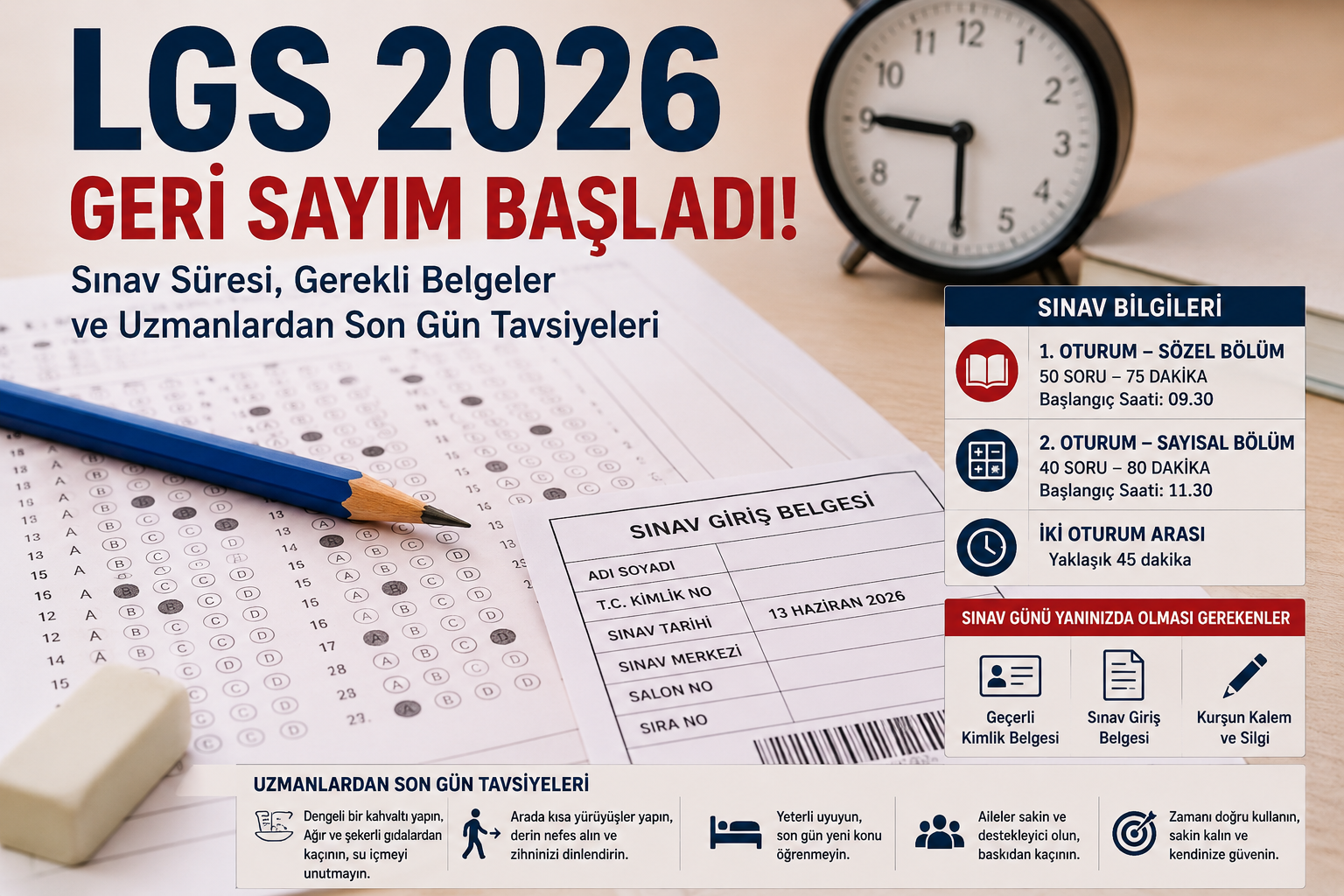 Liselere Geçiş Sistemi (LGS) 2026 İçin Geri Sayım Başladı: Sınav İle İlgili Detaylar, Gerekli Belgeler ve Uzmanlardan Tavsiyeler... görseli