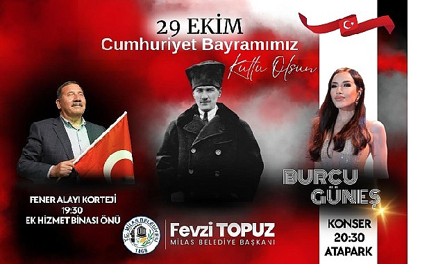 29 Ekim Cumhuriyet Bayramı Fener Alayı ve Burcu Güneş Konseriyle Kutlanacak görseli