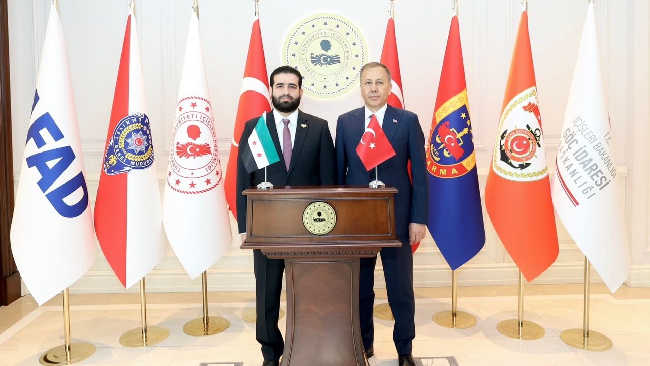 İçişleri Bakanı Yerlikaya, Suriyeli Mevkidaşı Hattab ile bir araya geldi görseli