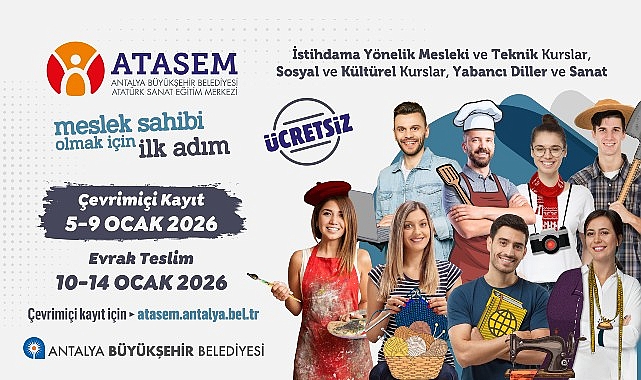 ATASEM’de ikinci dönem kayıtları başlıyor görseli