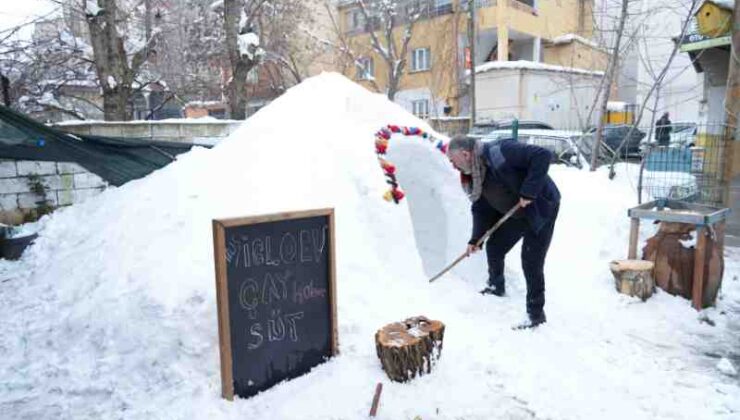 Muş'ta Çay Keyfi Bir Başka! İgloda Çay Deneyimi görseli