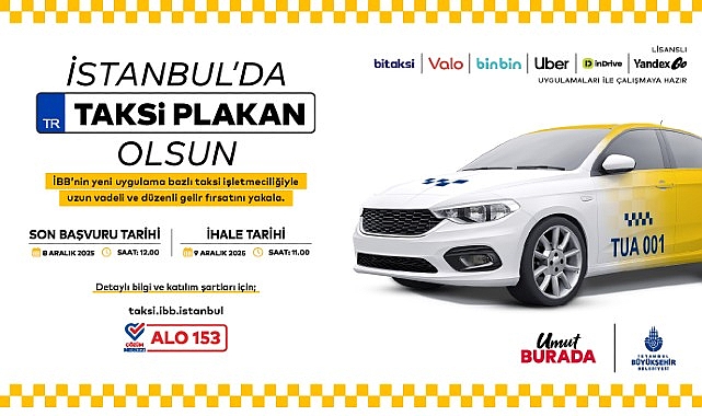 Uygulama Bazlı Taksi İçin Yeni İhale 9 Aralık’ta görseli