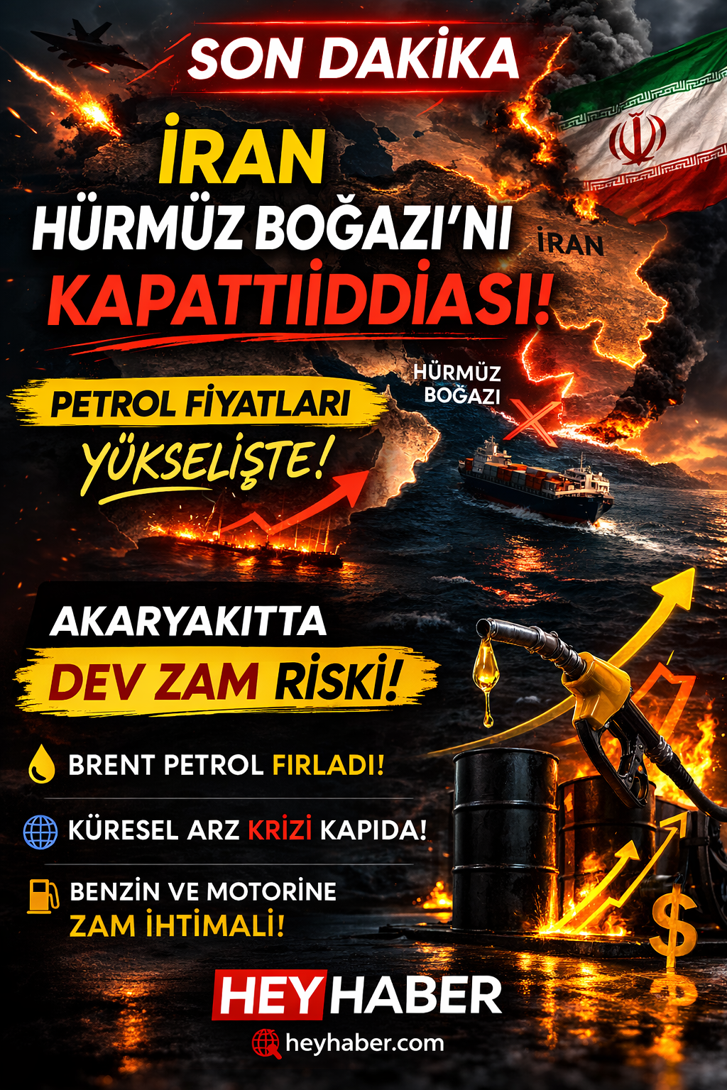 İran Hürmüz Boğazı’nı Kapattı mı? Petrol Fiyatları ve Akaryakıta Zam İddiası Gündemde görseli